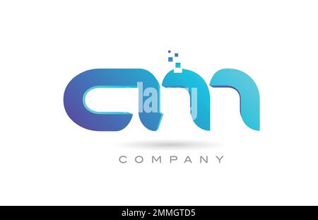 CM alphabet letter logo icon combination design. Creative template for company and business Stock Vector
