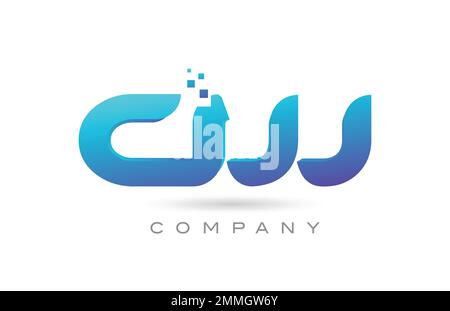CW alphabet letter logo icon combination design. Creative template for company and business Stock Vector