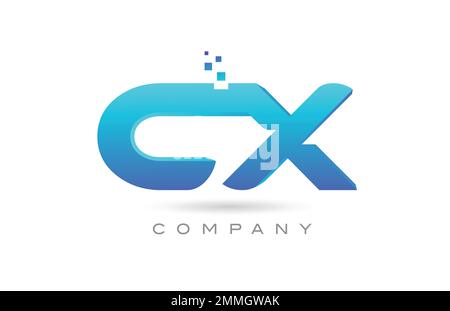 CX alphabet letter logo icon combination design. Creative template for company and business Stock Vector