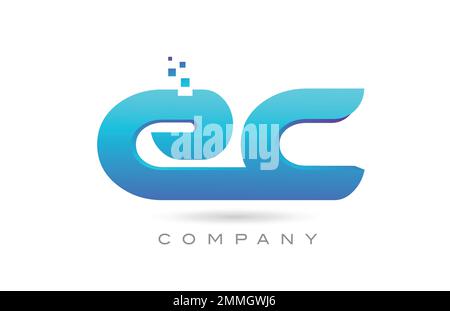 EC alphabet letter logo icon combination design. Creative template for company and business Stock Vector