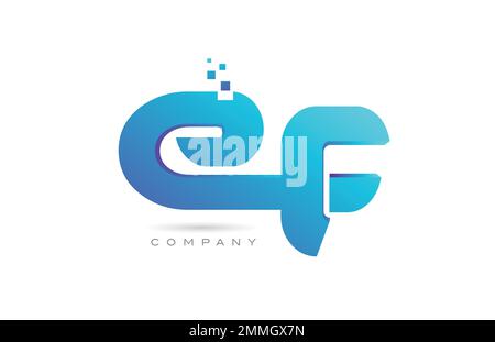 EF alphabet letter logo icon combination design. Creative template for company and business Stock Vector