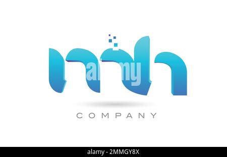 MH alphabet letter logo icon combination design. Creative template for company and business Stock Vector