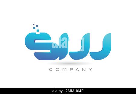 SW alphabet letter logo icon combination design. Creative template for company and business Stock Vector