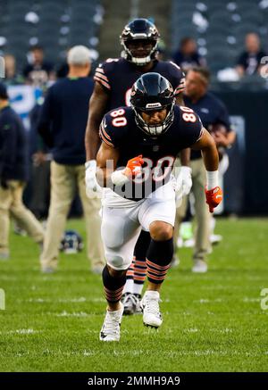 Chicago Bears tight end Trey Burton runs a route against the Washington  Redskins during the first half of an NFL football game Monday, Sept. 23,  2019, in Landover, Md. (AP Photo/Julio Cortez