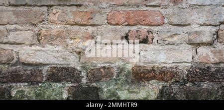 Grungy and worn out brick wall. Backdrop or background concept. Stock Photo