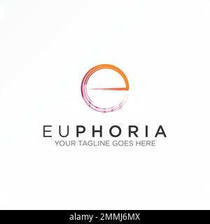 Unique Letter or word E font in fiber lines Image graphic icon logo design abstract concept vector stock related to initial or monogram Stock Vector