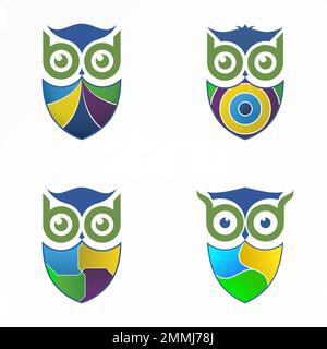 Letter or word BB in Owl face image graphic icon logo design abstract concept vector stock. Can be used as a symbol related to animal or animal Stock Vector