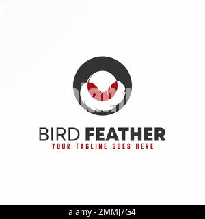Unique Letter or word O font with Feather image graphic icon logo design Abstract vector stock. Can be used as a symbol related to initial or animal Stock Vector