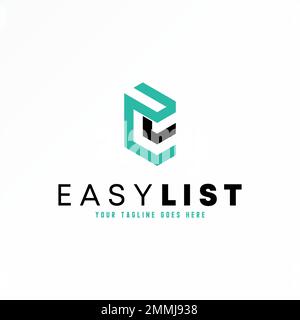 Letter or word LE or EL font in 3D hexagon image graphic icon logo design abstract concept vector stock. Can be used as a symbol related to initial. Stock Vector
