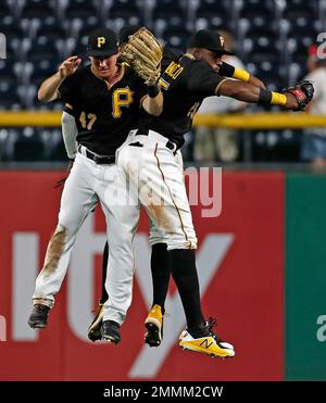 Pittsburgh Pirates' Ka'ai Tom goes to bat against the Cincinnati Reds  during a baseball game, Monday, May 10, 2021, in Pittsburgh. (AP  Photo/Keith Srakocic Stock Photo - Alamy