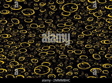 Gold Bubble on black Backgrounds. Vector Illustration Graphic Design. Stock Vector