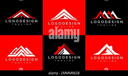 Minimalist real estate logo brand. Home logo design vector. Stock Vector