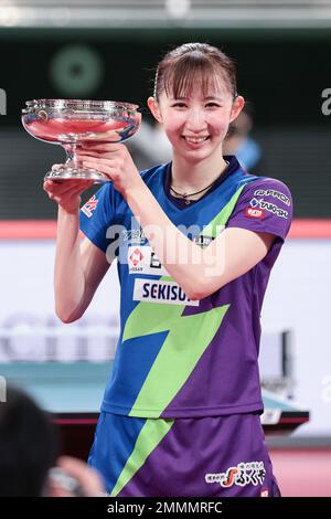 Tokyo, Japan. 29th Jan, 2023. Hina Hayata Table Tennis : All Japan Table Tennis Championships 2023 Women's Singles Final at Tokyo Metropolitan Gymnasium in Tokyo, Japan . Credit: AFLO SPORT/Alamy Live News Stock Photo