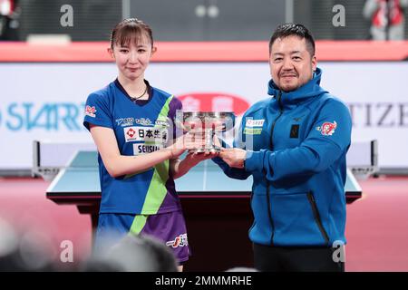 Tokyo, Japan. 29th Jan, 2023. Hina Hayata Table Tennis : All Japan Table Tennis Championships 2023 Women's Singles Final at Tokyo Metropolitan Gymnasium in Tokyo, Japan . Credit: AFLO SPORT/Alamy Live News Stock Photo