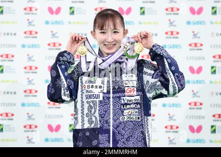 Tokyo, Japan. 29th Jan, 2023. Hina Hayata Table Tennis : All Japan Table Tennis Championships 2023 Award ceremony at Tokyo Metropolitan Gymnasium in Tokyo, Japan . Credit: AFLO SPORT/Alamy Live News Stock Photo