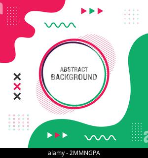 Abstract geometric memphis background. Vector illustration. Stock Vector
