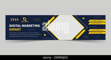 Web banner or Social Media Cover Photo Template design. Social Media Cover page Design. Corporate Web Banner Stock Vector