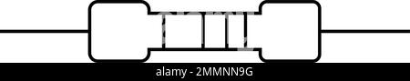 Electrical resistor vector icon. filled flat sign for mobile concept and web design. Resistor circuit element glyph icon. Symbol, logo illustration. V Stock Vector