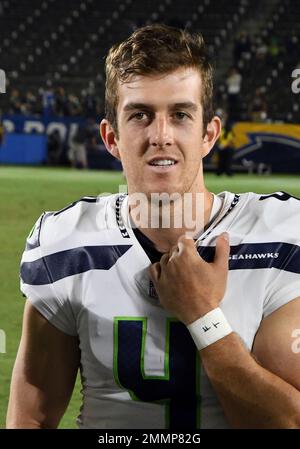 Washington Football Team punter Tress Way (5) during the first half of a  preseason NFL football game, Thursday, Aug. 12, 2021, in Foxborough, Mass.  (AP Photo/Elise Amendola Stock Photo - Alamy