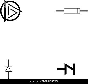 black diode logo vektor template Stock Vector