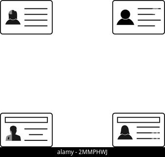 identity card icon illustration design Stock Vector