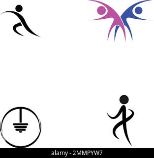 fitness logo stock vektor template Stock Vector