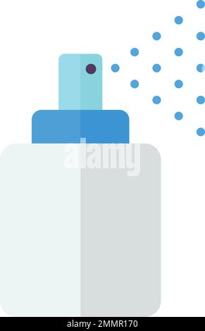 alcohol spray bottle illustration in minimal style isolated on background Stock Vector