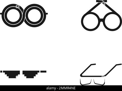 glasses logo stock vektor template Stock Vector