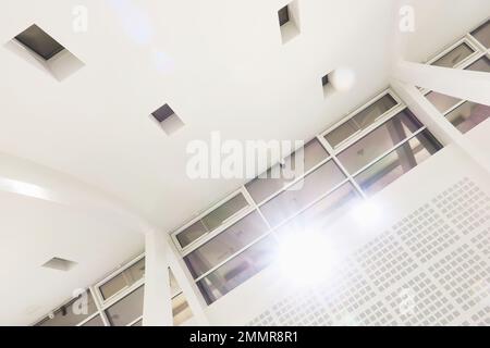 The airport terminal - abstract background. The the airport terminal - abstract architectural details. Stock Photo