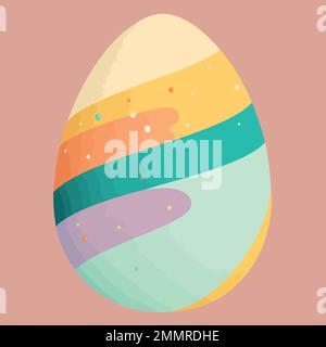 Colorful easter egg themed food vector illustration Stock Vector