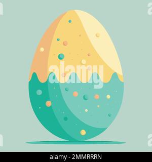 Colorful easter egg themed food vector illustration Stock Vector