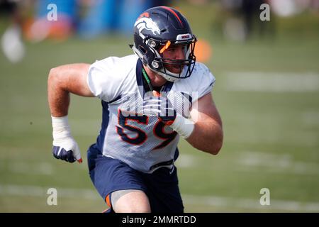 Denver Broncos linebacker Josey Jewell (47) during the first half of an NFL  football game against the New England Patriots, Sunday, Oct. 18, 2020, in  Foxborough, Mass. (AP Photo/Stew Milne Stock Photo - Alamy