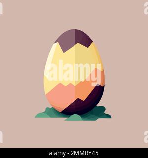 Colorful easter egg themed food vector illustration Stock Vector