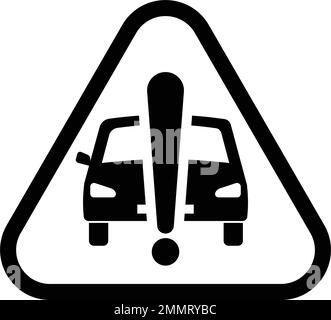 vektor car warning logo illustration design Stock Vector