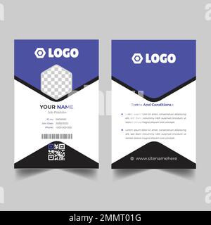 Abstract gradient professional id card design templates free to downloaded. Stock Vector