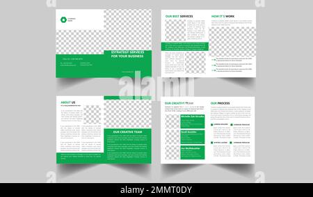 Brochure Design, Business Brochure Design Template Vector Illustration. brochure template, creative tri-fold, trend brochure template. Stock Vector