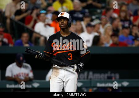 Baltimore Orioles'Cedric Mullins walks through the dugout during the fourth  inning of a baseball game against the Minnesota Twins, Wednesday, May 4,  2022, in Baltimore. (AP Photo/Tommy Gilligan Stock Photo - Alamy