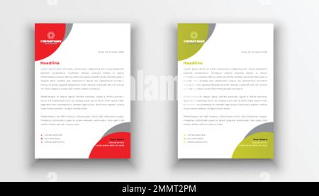 Professional Corporate And Creative Letterhead Design For Business. Print Ready Letterhead Template In A4 Size Colorful. Professional Letterhead. Stock Vector