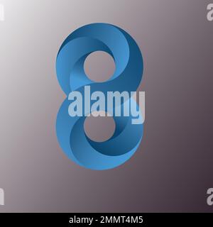 Modern 3d logo design Stock Vector