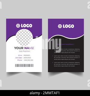 Abstract gradient professional id card design templates free to downloaded. Stock Vector