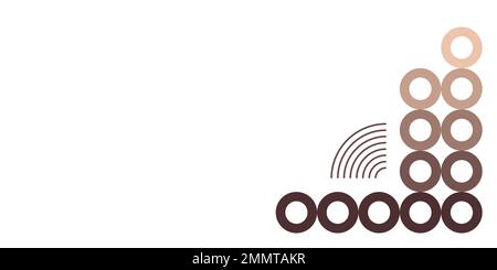 Bauhaus geometric web banner with different shapes in Boho color. Stock Vector