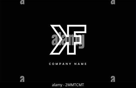 KF, FK Abstract Letters Logo Monogram Stock Vector