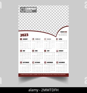 Calendar Design 2023 Stock Vector