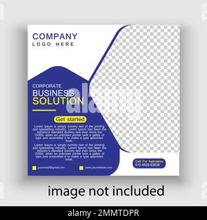 Social Media Post Design Template For Restaurant Business. promotion banner. ready use vector design template. Stock Vector