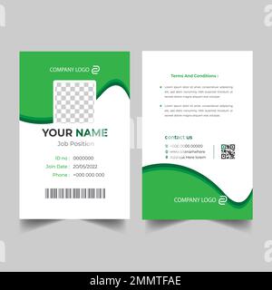 Abstract gradient professional id card design templates free to downloaded. Stock Vector