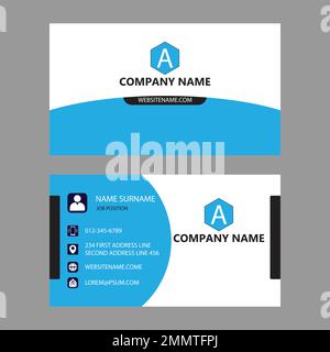 Eye business card design template, Visiting for your company, Modern Creative Card Vector Illustration. Simple and Clean Modern Business Card. Stock Vector