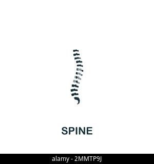 Spine icon. Monochrome simple sign from anatomy collection. Spine icon ...