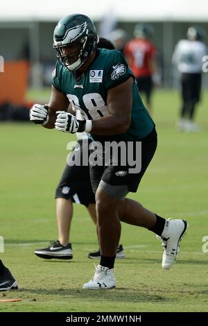 Philadelphia Eagles offensive tackle Jordan Mailata (68) warms up before an  NFL football game against the Minnesota Vikings on Thursday, Sept. 14,  2023, in Philadelphia. (AP Photo/Matt Rourke Stock Photo - Alamy