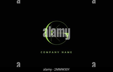 KG, GK Abstract Letters Logo Monogram Stock Vector