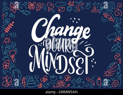 Vector illustration of Take Care of Your Mental Health lettering ...